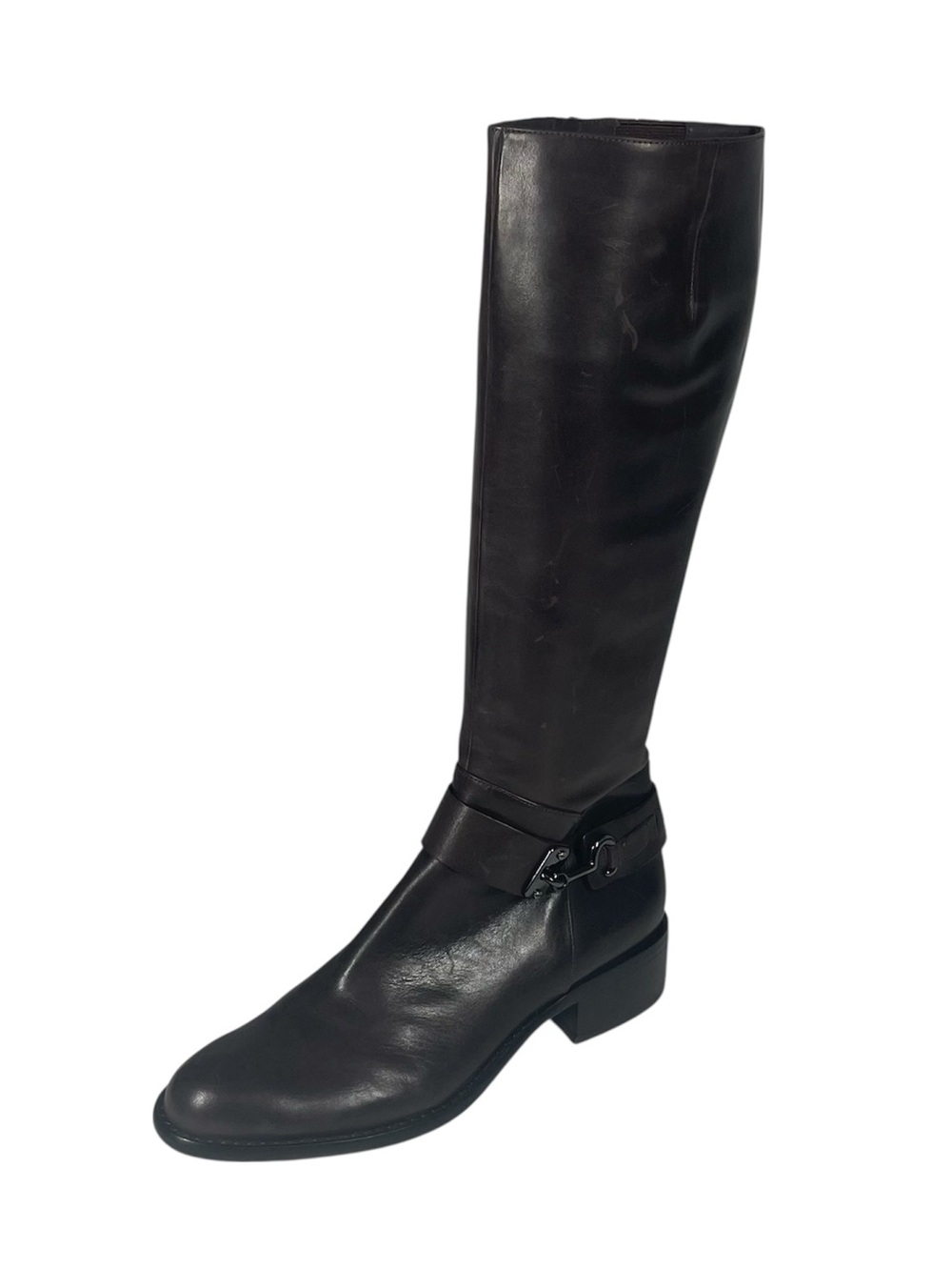 Via Spiga Kali Riding Equestrian Knee High Boots Size 9 M Dark Brown Leather